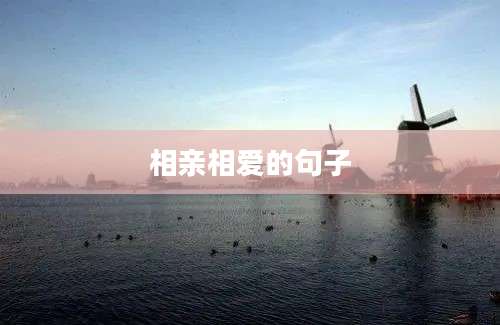 相亲相爱的句子