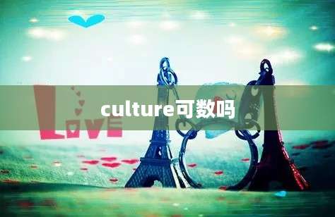 culture可数吗