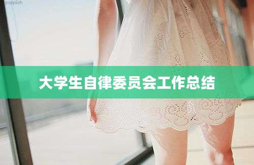 大学生自律委员会工作总结