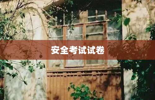 安全考试试卷