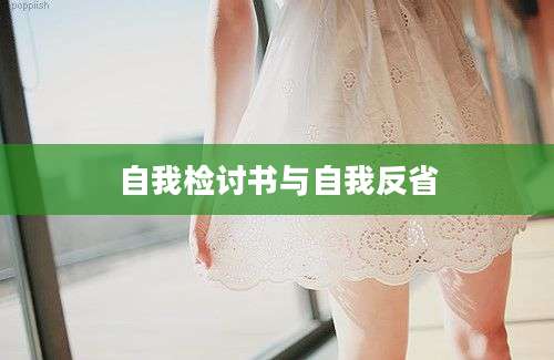 自我检讨书与自我反省