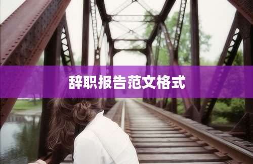 辞职报告范文格式