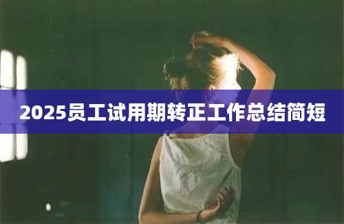 2025员工试用期转正工作总结简短