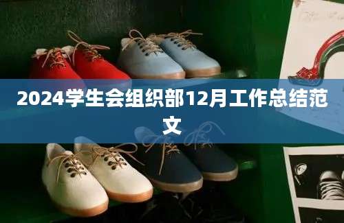 2024学生会组织部12月工作总结范文