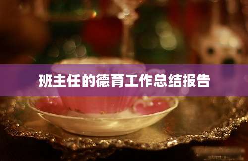 班主任的德育工作总结报告