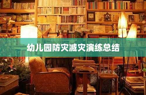 幼儿园防灾减灾演练总结