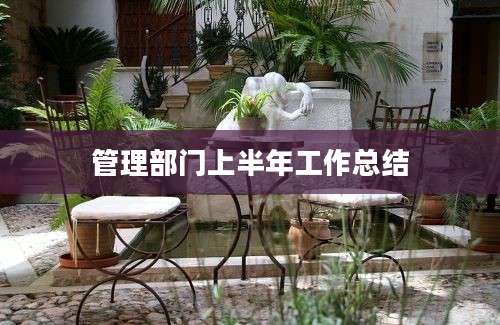 管理部门上半年工作总结