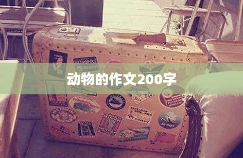 动物的作文200字