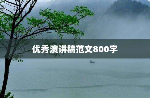 优秀演讲稿范文800字