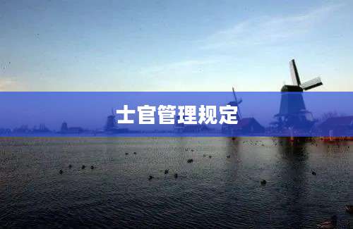 士官管理规定