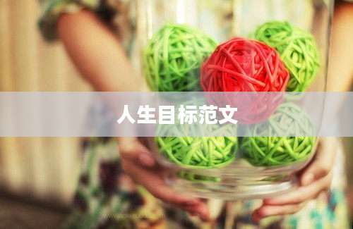 人生目标范文