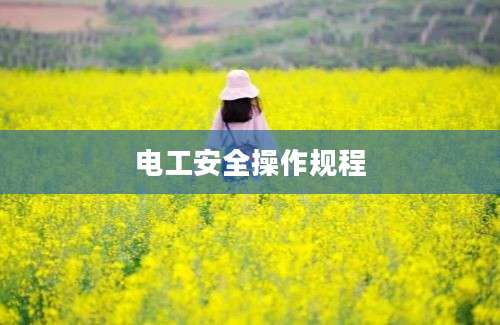 电工安全操作规程