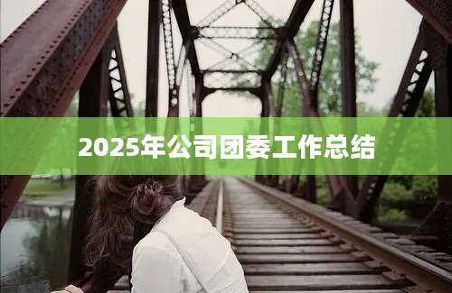 2025年公司团委工作总结
