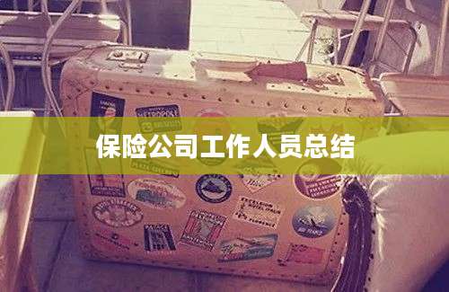 保险公司工作人员总结