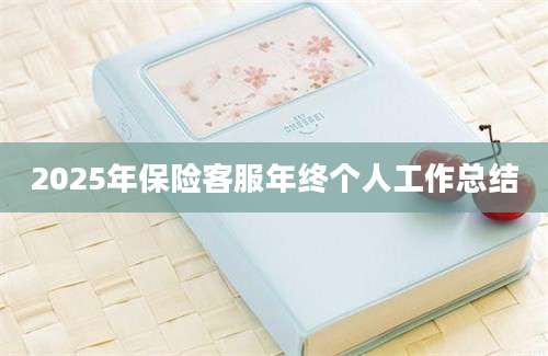 2025年保险客服年终个人工作总结