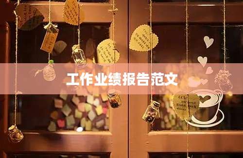 工作业绩报告范文