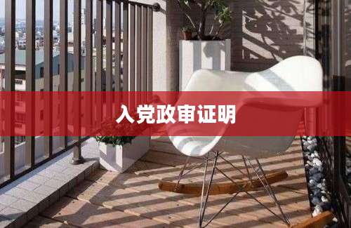 入党政审证明