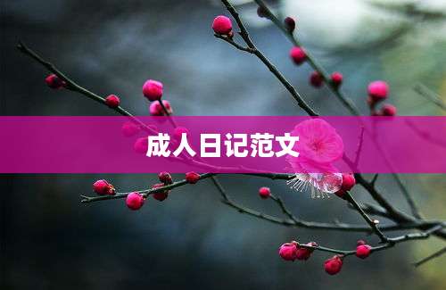 成人日记范文