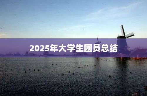 2025年大学生团员总结