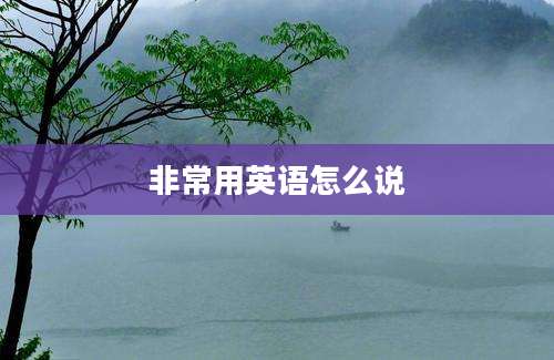 非常用英语怎么说