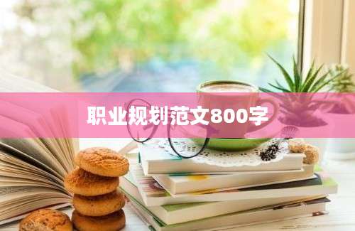 职业规划范文800字