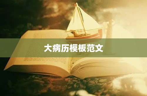 大病历模板范文