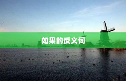 如果的反义词