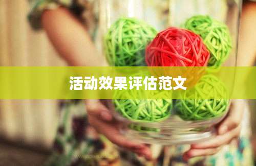 活动效果评估范文