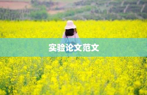 实验论文范文