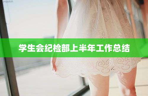 学生会纪检部上半年工作总结