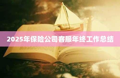 2025年保险公司客服年终工作总结