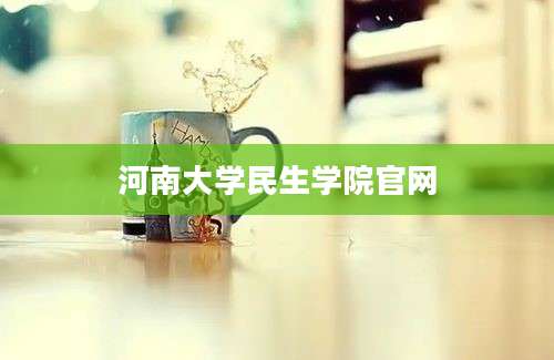 河南大学民生学院官网