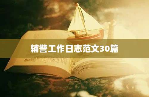 辅警工作日志范文30篇
