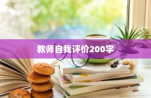 教师自我评价200字