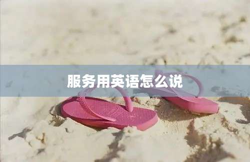 服务用英语怎么说
