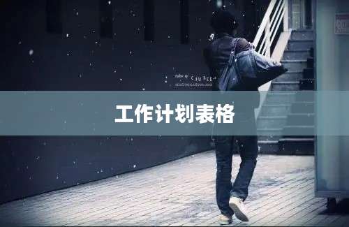 工作计划表格