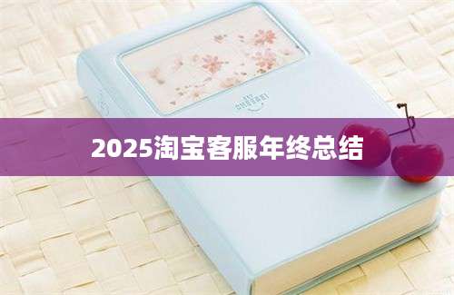 2025淘宝客服年终总结