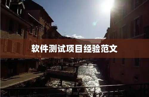 软件测试项目经验范文