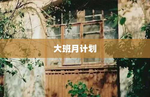 大班月计划