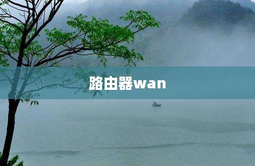 路由器wan