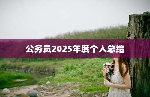 公务员2025年度个人总结