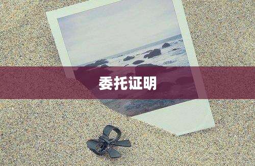 委托证明