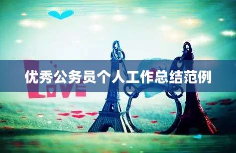 优秀公务员个人工作总结范例