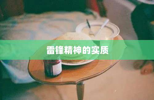 雷锋精神的实质