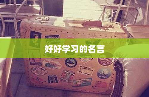 好好学习的名言
