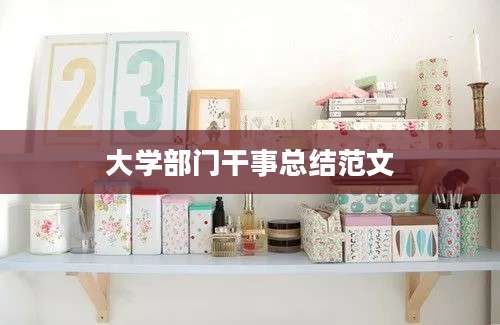 大学部门干事总结范文
