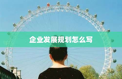 企业发展规划怎么写