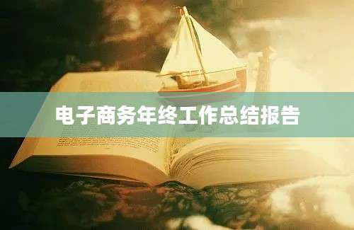 电子商务年终工作总结报告