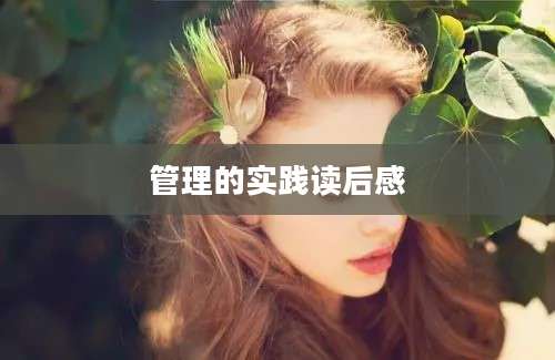 管理的实践读后感