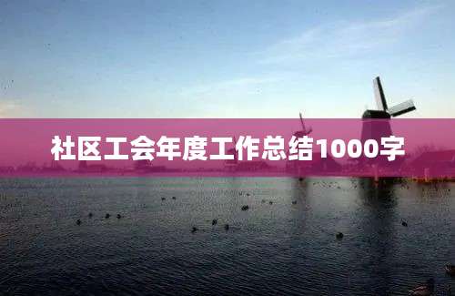 社区工会年度工作总结1000字